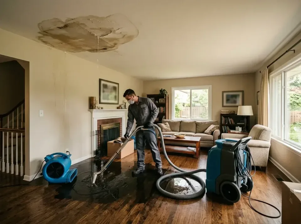 attic-pipe-burst-ceiling-drip-008 — frequently asked questions, Water Damage Restoration & Carpet Care in Evansdale, IA